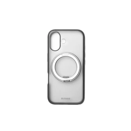 Eltoro magsafe rubberized with rotating kickstand case for iphone 17 - grey